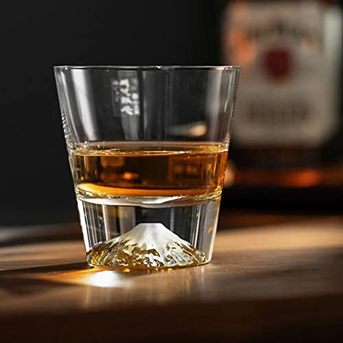 TONGYOU Verres à eau sculptés de style japonais - Verres à whisky Mount Fuji - Verres à cocktail, bar spécial whisky, vin, verres à bière