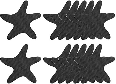 sourcing map 12pcs Non Slip Bathtub Stickers Bath Shower Floor 3.86 Anti-Slip Sticker Tape Starfish Style Decals for Bathroom Kitchen Bathtub Treads Stairs, Black