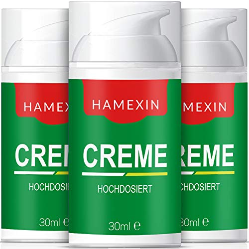 Hamexin Creme – Hamexin Salbe | Schonend zur Haut – Ohne Nanopartikel oder Parabene 30ml pro Flasche - 3x