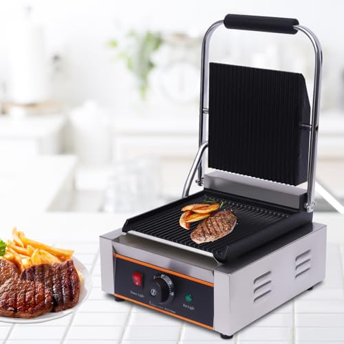 1 800 W kontaktgrill, avtagbara plattor, tallriksgrill, brödrost, smörgås, brödrost med temperaturkontroll, rostfritt stål, smörgåsbrödrost för biff, rostat brödrost, grönsaker, 180