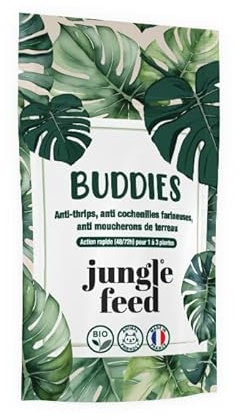Nématodes pour plantes vertes, Traitement naturel contre thrips, Moucherons de terreau et Cochenilles farineuse. Traitement anti nuisible pour 1 à 3 plantes. Buddies - Jungle Feed