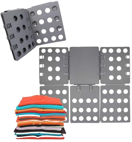 Hinapan 1 Stück Klappbrett für Kleidung, T-Shirt-Kleiderordner, T-Shirt Klappbrett, Einfach zu Falten, Einfach und Schnell, Langlebiger Kunststoff, Faltbrett für Kinder und Erwachsene (Grau)