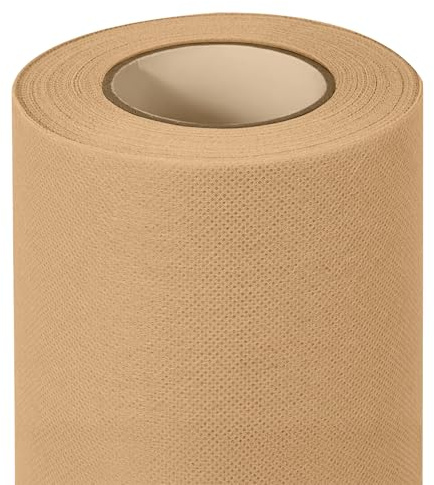 Maxi Products - Rollo de Mantel TNT Sin Precorte - 1,2 x 5 m - Tejido no Tejido Spunbond (TNT) - Desechable con Efecto Tela - Resistente a Líquidos - Catering - Impermeable (Crema)