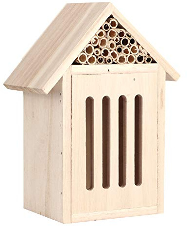 Alomejor Alomejor Wooden Nesting Box Exquisite Shelter for Garden Decoration Attract Beneficial Weight: Approx. 236g-458g BType Material: Candlenut Wood (C) (C) ()