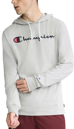 Champion Men's MIDDLEWEIGHT Hoodie Jacket, Oxford Gray, S