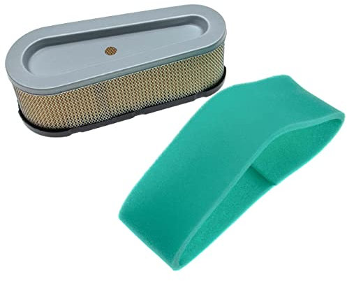 vhbw 1x Schaumfilter, 1x Papierfilter kompatibel mit Briggs & Stratton 28B702-0001-01 Motor für Rasentraktor - 2-TLG. Filter-Set