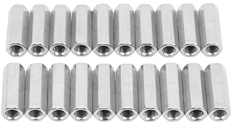 20pcs Hex Coupling Nut M5 X 0.8 X 25mm Stainless Steel Long Coupling Threaded Rod Connectors