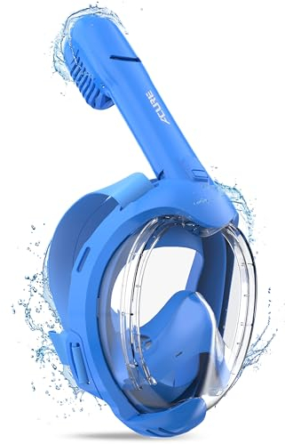 ACURE Schnorchelmaske für Kinder - CO2-sichere Tauchmaske für Schwimmanfänger im Alter von 3-8 Jahren | Anti-Beschlag & Trockenoberteil Schnorchel Vollmaske