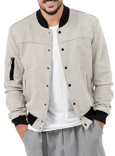 SRZYMJ Lederjacke Herren Light Grau Jacke Herren Leder Grau Outdoorjacke Atmungsaktiv Warm Herren-Motorrad-Regenmantel Fahrrad Poncho Regenjacke Herren 4Xl XXL Jeansjacke Herren Schwarz Vintage