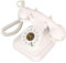 Teléfono fijo fijo retro, teléfono fijo fijo con cable Vintage Senior Telephone fijado con un dial y una mesa Nostalgia del Cable Botones Extra Grandes
