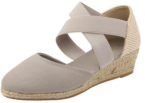Kswlwccpp Sandalen Vorne Geschlossen Damen: Slingback Bequem Keilabsatz Schuhe Geschlossene Sandalen Ballerina Damenschuhe Sommerschuhe Sommer Hinten Offen Leichte Keilsandalen Plateau Schuhe
