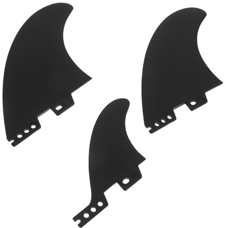 Hemobllo Juego de Aletas para Sup y Paddleboard Set de 3 Piezas Aplicables de 54 Pulgadas Aletas Estabilizadoras Negras de Repuesto para Tabla de Surf y Kayak Accesorios para Deportes