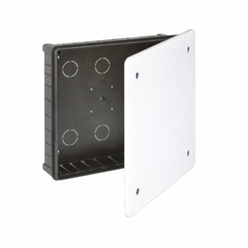 WEBMATEL Caja de Registro Empotrada Eléctrica 250x250x60mm Tapa con tornillos