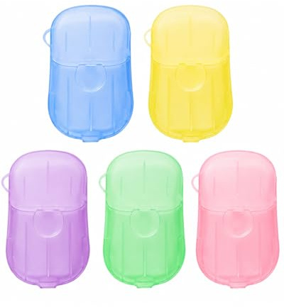 BTACGWP Papier Savon Hygiénique, Format Pocket, Lot de 5 Feuilles, Sans Rinçage, pour Voyage et Extérieur