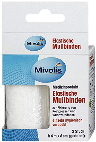 Das gesunde Plus (Mivolis) - Vendas de gasa elásticas (2 rollos de 4 m x 6 cm (estiradas)