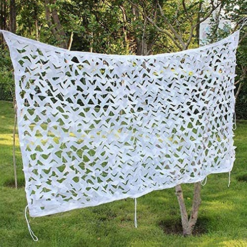KGUDYS Camouflage net, White Camo Net, Outdoor Shade net, Suitable for Home Garden Decoration Hunting Fence car Cover 1.5m, 2m, 3m, 6m, 8m,White-3x4m(9.8x13.1ft)