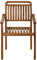 Dehner Stapelstuhl Lima, mit Armlehne, 90 x 56 x 60 cm, FSC®-zertifiziertes Akazienholz, braun