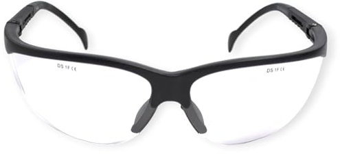 DE Healthcare Products – Schutzbrille mit Antibeschlag-Beschichtung, klare & leichte Gläser, Bügel justierbar, entspricht EN166 Richtlinien