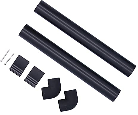 Greenhouse Rainwater Gutter,Professional Water Butt Down Pipe Guttering Kits,Shed Drainage Downpipe Gutter Kit Accessory Supplies for Garden Greenhouses (Black)