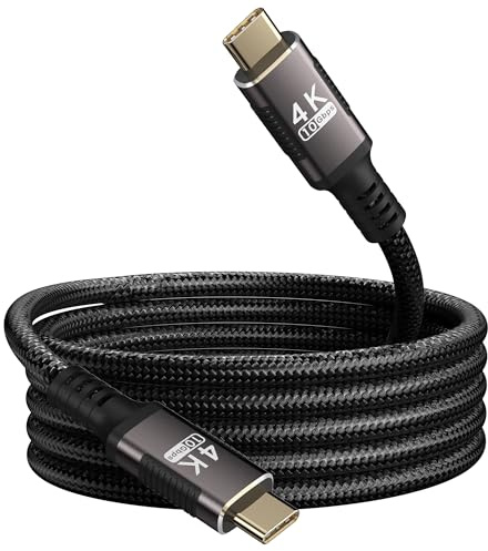 KMMXXCPM Cable USBC 2m Compatible avec Thunderbolt 3,Cable USB C 3.1 Gen 1 10Gbps Transfert de données,Type C 100W charge rapide,4K@60Hz/2K@120Hz Transfert Video HD pour Moniteur.Display,SSD,Dock,eGPU