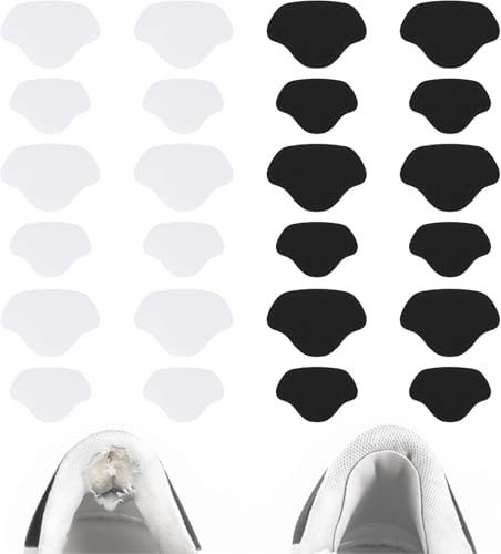 YSTrillion Coussinets Réparation Talon,12 Paires Patch Talon Coussinets pour chaussures,Patchs de Réparation de Baskets,Autocollants à Talons Patchs Talon Auto-Adhésif,Patches de Prévention Trous