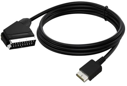 Cable euroconector AV resistente de 180 cm para consolas PS1 2 3 RGBs, salida de sonido de vídeo, televisores, configuraciones de juegos, accesorios de vídeo, cables de sonido