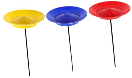 HAKIDZEL Set da 3 Piatti da Giocoleria in Plastico con Bastoni per Allenamento Professionale e Miglioramento Abilità, per Eventi Sportivi e Training Sensoriale