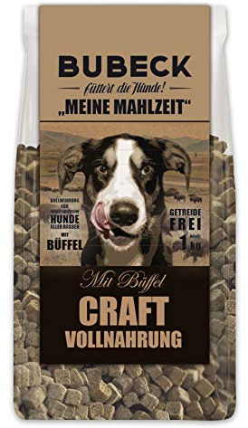 Hundefutter trocken getreidefrei von Bubeck mit Büffel gebacken Adult