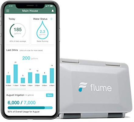 Flume 2 monitores de Agua Inteligentes para el hogar y Detector de Fugas de Agua: detecta Fugas de Agua Antes de Que causen daños. Controla tu Uso de Agua para Reducir los residuos se instala en