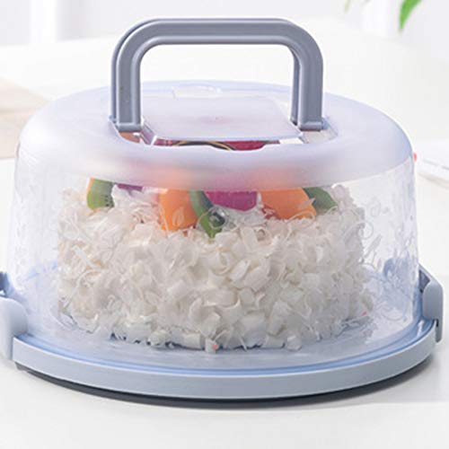 BEAUTYBIGBANG 2021 Boîtes de Transport pour gâteaux avec Cloche incassable Plastique (PP) sans BPA Cloche à Gâteau Plate avec Capuchon et Poignée de Transport