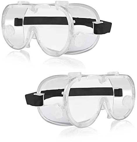 Uootach Schutzbrille PC+Kunststoff Universelle Staubschutzbrille transparent mit Belüftung, Anti-Spritzer, Anti-Sand und Anti-Ultraviolett, für Dekoration, Labors, pharmazeutische
