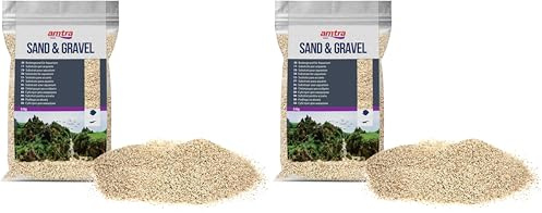 Amtra Wave Gravier Quartz Fine pour Aquariophilie, Blanc, 5 kg, Blanc (Fine) (Lot de 2)