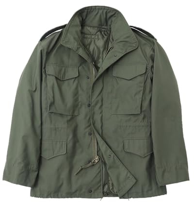 M65 Field Jacket WW2 Vintage Hommes Chaud Cargo Manteaux avec Doublure en Coton OG-107 Trench Costume Réplique WWII US M-1956 Vestes, vert, S