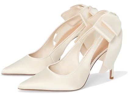 Steve Madden Women's Teacup Pump, Ivory Satin, 7 UK