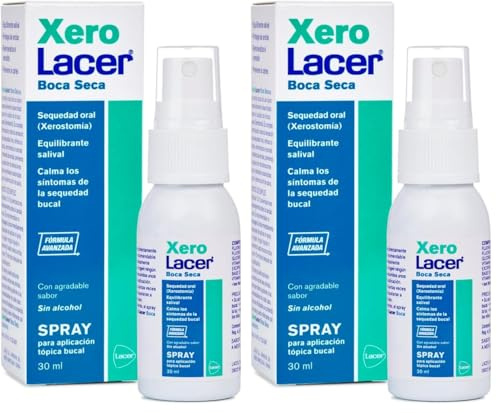 Lacer XERO - Spray Dental 30 ml, Alivio de la Sequedad Oral, Refresca la Boca, Remineraliza el Esmalte, Refuerza las Encías, Reequilibra la Flora Bacteriana (Paquete de 2)