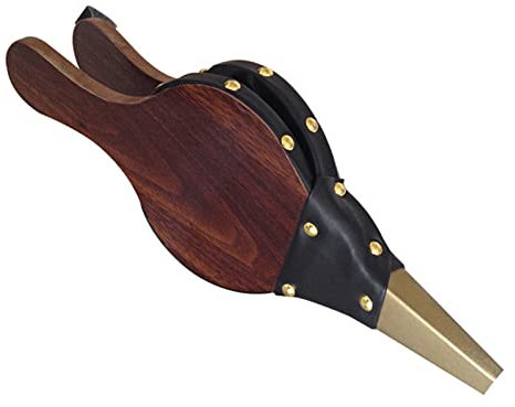 1 fuelle de chimenea para acampar al aire libre, barbacoa, bomba de soplador de mano para cocina interior, ventilador de chimenea con correa para colgar, pequeño