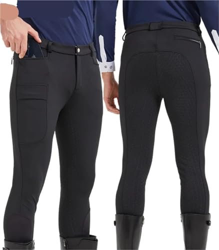JBJYGSG Pantalones de equitación for Hombre, Pantalones ecuestres, Equipo Completo de Silicona for Jinete para Montar A Caballo(L)