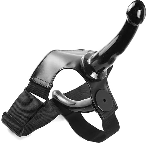 FOPS Strap-On Doppio per Coppie – Doppia Penetrazione con Dildo Nero 19 cm & 16 cm Regolabile fino a 110 cm Giocattolo Sexy per Donna D57