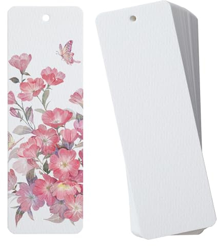 50 st vita akvarellpapperskort gör-det-själv bokmärken bulk 15 cm x 5 cm akvarellpapper tomma bokmärken present bokmärke målning ritning gör-det-själv hantverk för konstprojekt barn student våta