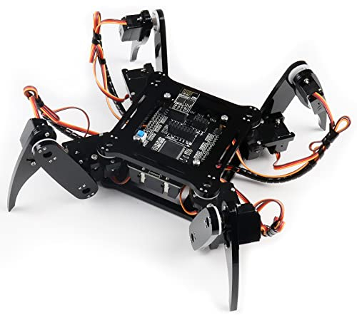 Freenove Quadruped Robot Kit (Compatible with Arduino IDE), Walking Crawling Twisting, App Remote Control, Servo STEM Project