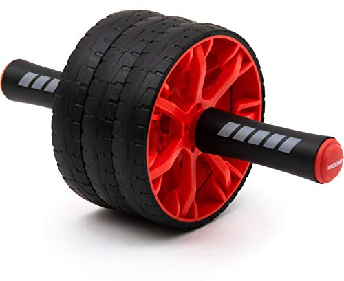 NEOLYMP Bauchtrainer für Zuhause mit Knieauflagen Matte und Bauchroller Videoübungen - Bauchmuskeltrainer, Ab Roller, Bauchtrainer Roller, Coremaster Trainingsgerät