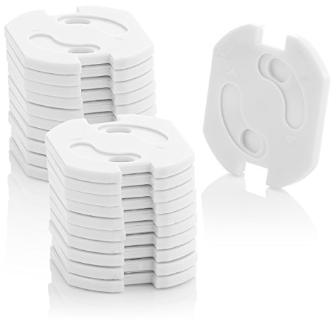 deleyCON 20x Kindersicherung für Steckdosen und Steckdosenleisten mit Drehmechanik Kinderschutz Steckdosenschutz Steckdosensicherung Baby Kleinkinder