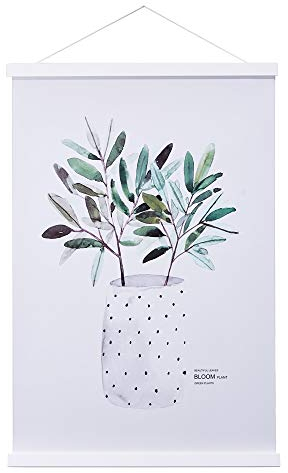 Ywlake A3 Cornici Magnetici per Poster, Ganci per Cornice per Poster in Legno Chiaro Stecche Magnetici per Poster Appendini per poster per Stampe Artistiche su Tela (30cm, Bianco)