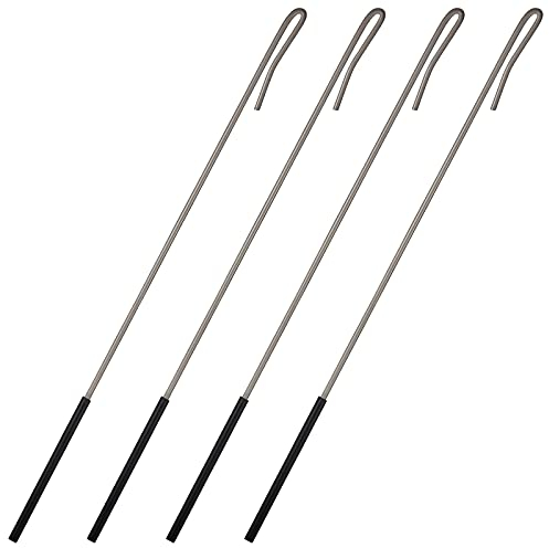 4 Stücke Steuerstab Edelstahl Metall Arm Stange für Marionetten Zubehör Puppen Mit Gummi Schutzhülsen (16,5 Zoll)