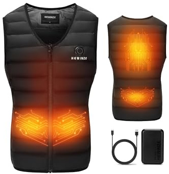 HEWINZE Heated Gilet for Women - Heat Vest with Battery 7.4V Heated Vest Hunting