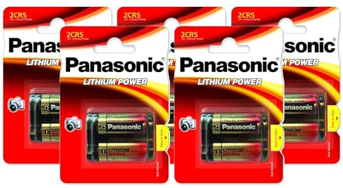 PANASONIC Confezione da 5 blister da 1 batteria fotografica al litio Power 2CR5-6 V