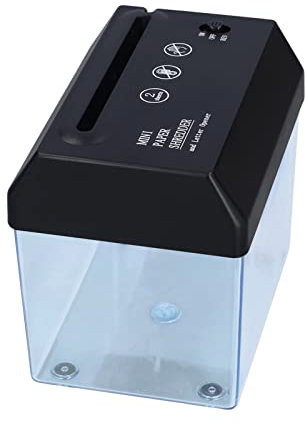 Akozon Mini Electric Paper Shredder USB A6, Portable Space Saving Metal Knife, Practical Shredder for Home Office School, All-round Shredder