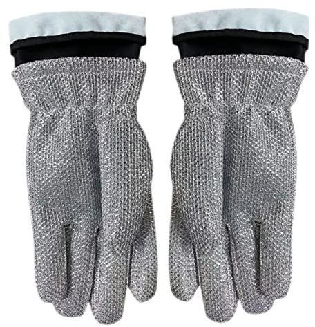 MOLUCKFU 1 Paar Küchenhandschuhe Spülhandschuhe Haushaltsreinigungs-handschuhe Ölbeständig Wiederverwendbar