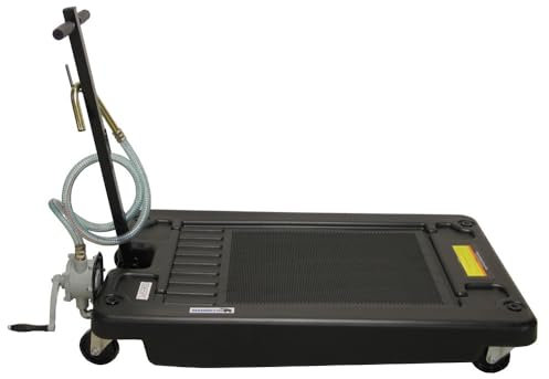 DeTec. Bac de récupération d'huile 70 l | Réservoir de vidange d'huile plat avec poignée rabattable | Carter d'huile pour récupérer l'huile usée | Bac de récupération d'huile pour vider l'huile