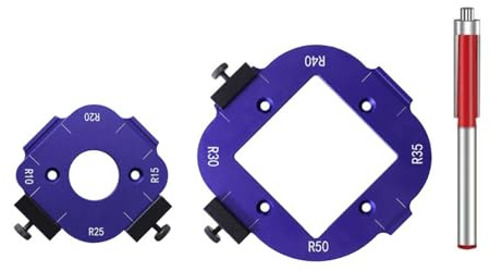 Gabarits de rayon pour le travail du bois, demi-cercle en aluminium, rayon d'angle rapide, gabarits d'angle pour le travail du bois